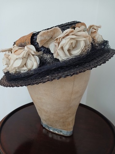 1930s 1940s dark blue straw - dark,