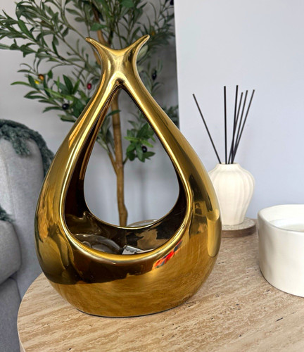Gold ceramic teardrop - teardrop, table