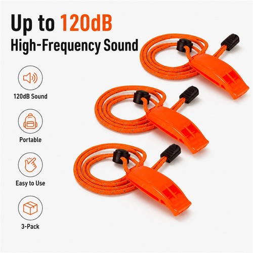 Pack orange whistles - 3,