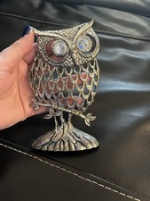VTG Fossil Gold Tone Owl