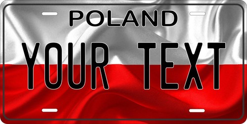Poland flag wave - poland, plate