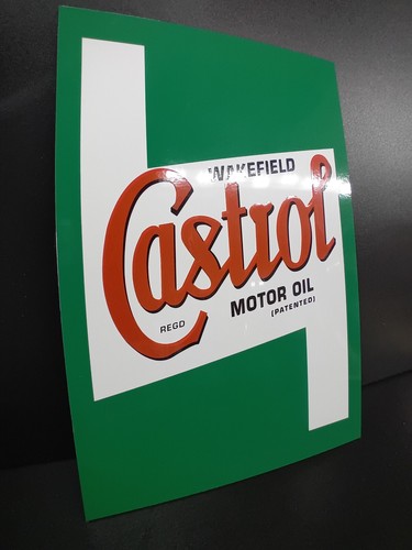 Castrol oil sign board - oil,