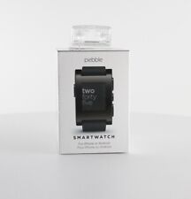 Boxed Pebble Smartwatch for iPhone iOS and Android OS - Jet Black (301BL)