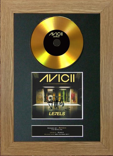 Gold disc avicii levels signed - levels,