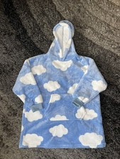 Blue Cloud Print Oversized Oodie Blanket - Super Soft & Cozy Oversized Blanket