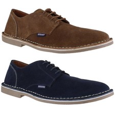 Mens Lambretta Clerkenwell Casual Derby Suede Lace Up Shoes Sizes 7 to 12