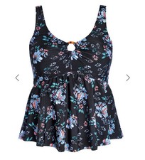 Swimwear Ring detail Tankini Top- Cotton Traders