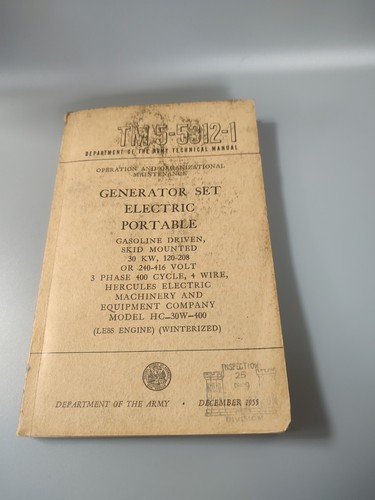 Military manual 1955 generator - military,