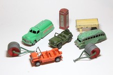 Dinky Toys Collection Studebaker Petrol Tanker, Mini Moke, Telephone Box, Champ