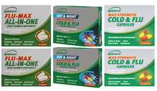 Galpharm Flu Max Chest Cough Tablets Day Night Cold & Flu Relief Capsules x 32