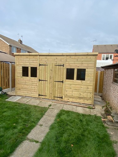14x6 pent garden workshop - garden,