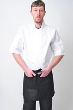 Black,White Short Waist Apron