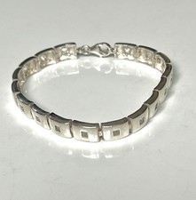 Sterling Silver 925 Chain Bracelet 18.5 cm 7.25 Inch Chunky Pretty 17 grams