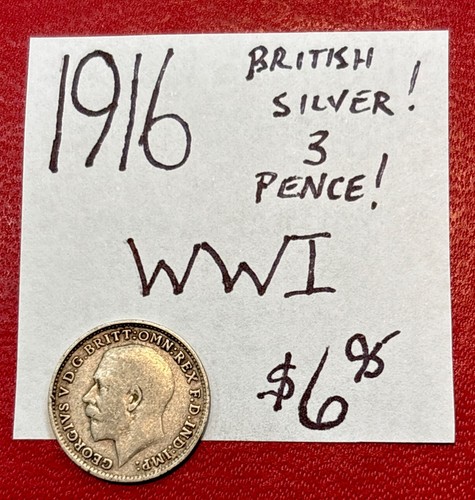 1916 british silver pence - british, silver!