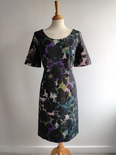 Artigiano black floral dress - artigiano,