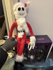Disney Store Jack Skellington Sandy Claws Plush Santa Soft Toy Doll Christmas