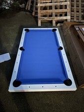 Pool Table Blue Cloth White Table 6ft Billiards New
