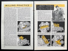 Benchtop Horizontal Milling Machine “Milling Practice” 1948 HowTo Set Up INFO