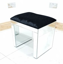 Mirrored Vanity Stool with