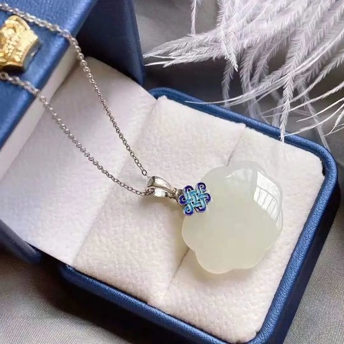 White natural jade ruyi - white,