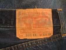 555 VALENCIA ST LEVI LVC 501XX VTG 1955 BIG E RED LINE SELVEDGE JEANS 33/32×31