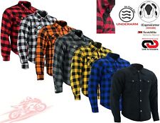 MENS LUMBERJACK REINFORCED ARMOUR PROTECTION MOTORBIKE / MOTORCYCLE CHECK SHIRT