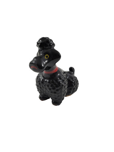 Vintage black poodle - poodle, figurine