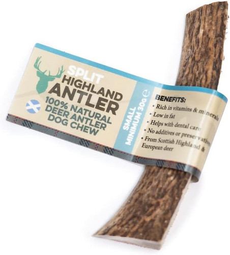 100 natural split antler dog - natural,
