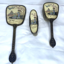 Vintage Brass Vanity Set