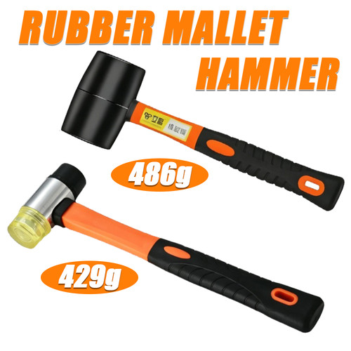 17oz rubber hammer mallet - 17oz, mallet&35mm