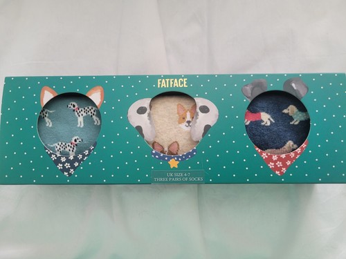 Fat face women dog socks - face,