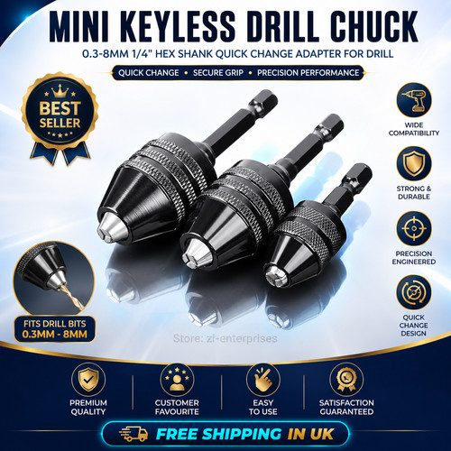 Mini keyless drill chuck - keyless,