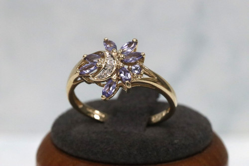 9ct qvc yellow gold tanzanite - 9ct,