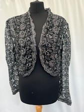 Shrug size 10 silver black