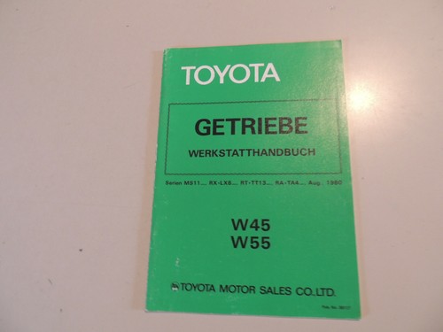 Workshop manual transmission - manual,