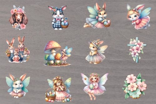 12x colourful mixed fairy - colourful,