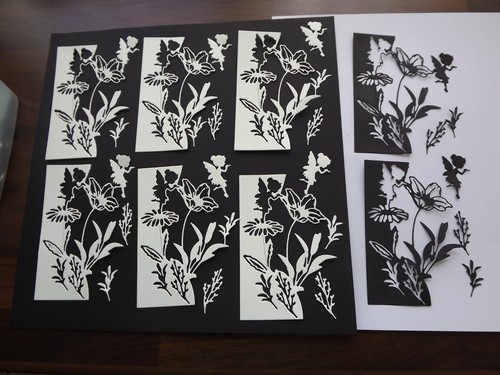 Die cuts card - cuts,