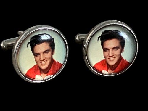 Vintage elvis cufflinks rock - vintage,