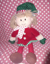 CHARITY SALE LIMITED TIME TESCO CHRISTMAS CLOTH FABRIC RAG DOLL SOFT PLUSH TOY