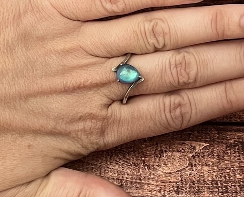 Sterling silver aura opal - sterling,