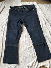 Route One Ladies motorcycle  Jeans - Blue  UK 16 34" W Short 27.5" Leg Shortened