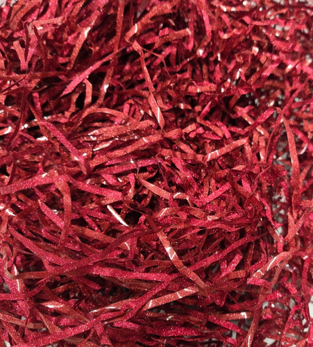 100g glitter shredded red - 100g,