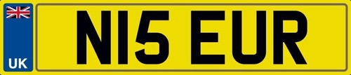Nice initials number - initials, plate