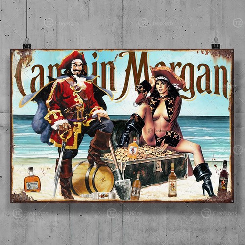 Captain morgan vintage - vintage, metal