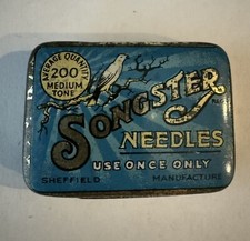 Songster Medium Tone Gramophone Needles Tin  - 1930’s
