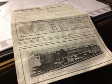 Hornby Locomotive Operation And Maintenance Instructions 1987