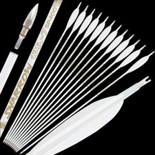 32" Archery Pure Carbon Arrows 5" Feather SP400-800 Compound Recurve Bow Hunting