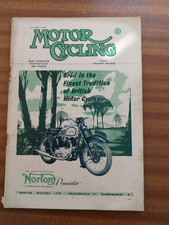 MOTOR CYCLING MAGAZINE DEC 8 1949, MANVILLE CUP TRIAL, LUCAS SHORT CIRCUIT RACER