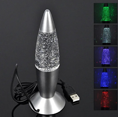 Led rocket lamp rgb color - led,