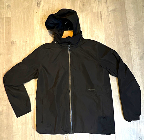 Marmot mens black hooded zip - black,
